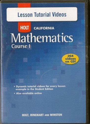 Book Mathematics, Grade 6 Lesson Tutorial Course 1: Holt Mathematics California free