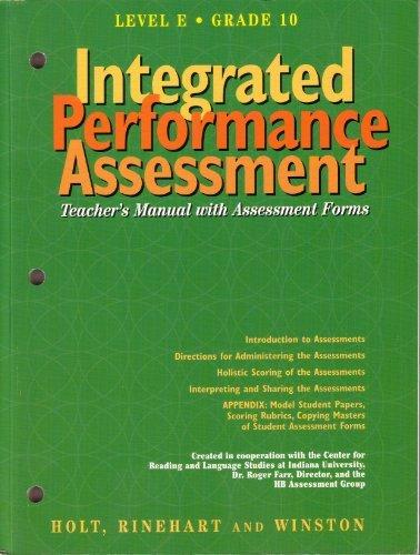 Book Integrated Performance Assessment Teachers Manual with Assessment Forms (Elements of Language Fourth Course) free