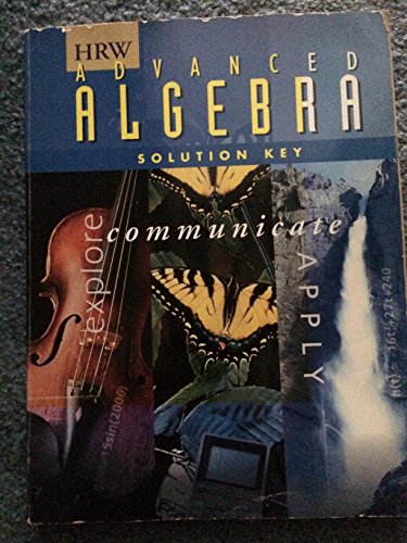 Book HRW Advanced Algebra Solution Key free