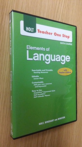 Book Teacher One Stop, 5th Course: Elements of Language with Teacher's Edition free