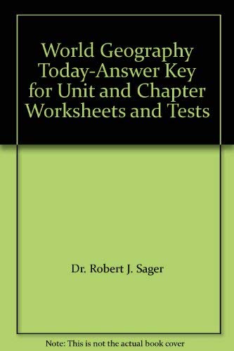 Book World Geography Today-Answer Key for Unit and Chapter Worksheets and Tests free