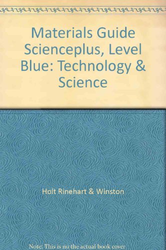 Book Materials Guide Scienceplus, Level Blue: Technology & Science free
