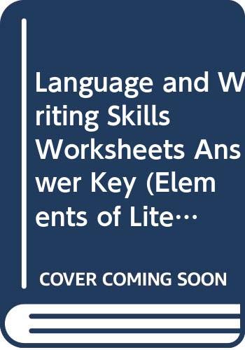 Book Language And Writing Skills Worksheets Answer Key (elements Of Literature Fourth Course) free