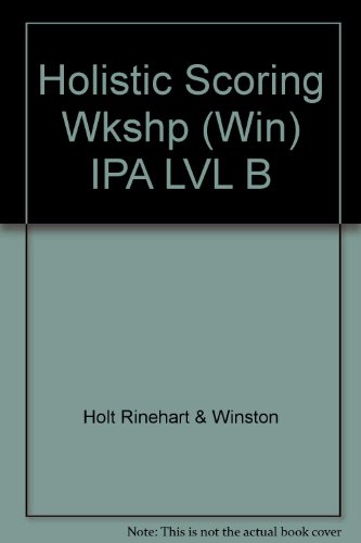 Book Holistic Scoring Wkshp (win) Ipa Lvl B free