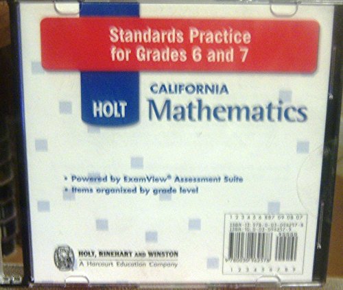 Book Standards Practice Gr6-7 Cd Ca Math 2008 (holt Mathematics) free