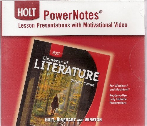 Book Holt Elements of Literature: PowerNotes: Lesson Presentations with Motivational Videos Second Course free