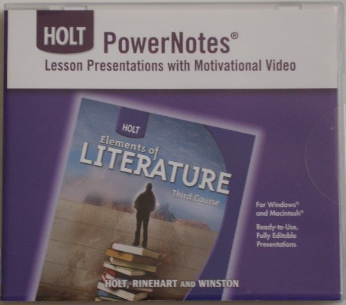 Book Holt Elements of Literature: PowerNotes: Lesson Presentations with Motivational Videos Third Course free