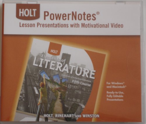 Book Holt Elements of Literature: PowerNotes: Lesson Presentations with Motivational Videos Fifth Course, American Literature free