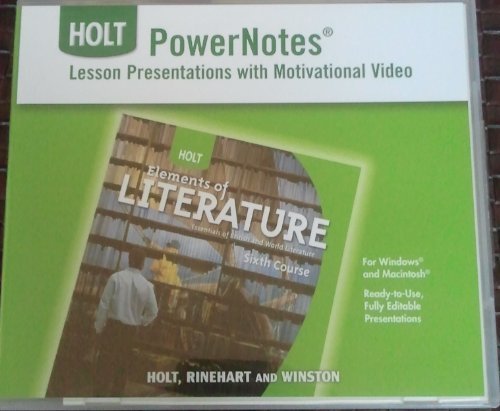 Book Holt Elements of Literature: PowerNotes: Lesson Presentations with Motivational Videos Sixth Course, British Literature free