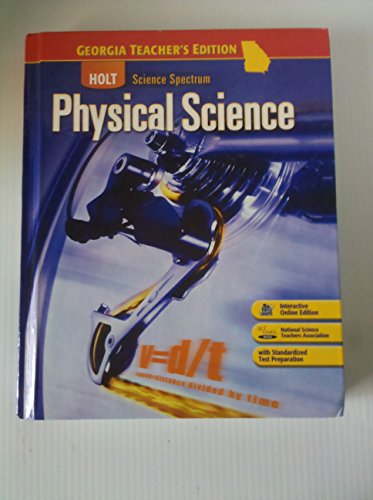 Book Holt Science Spectrum Physical Science Georgia Teacher's Wraparound edition free