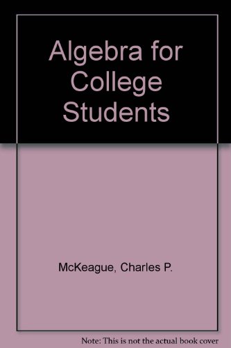 Book Algebra for College Students free