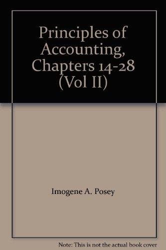 Book Principles Of Accounting, Chapters 14-28 (vol Ii) free