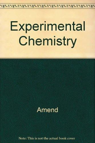 Book Experimental Chemistry free