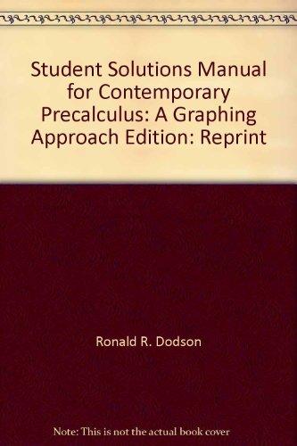 Book Contemporary Precalculus A Graphing Approach free