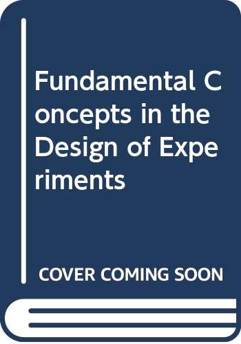 Book Fundamental Concepts in the Design of Experiments free