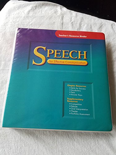 Book Speech For Effective Communication (Teacher's Resource Bk) free