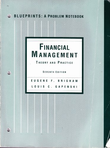 Book Financial Management-Theory and Practice: Blueprints, a Problem Notebook (Study Guide) free