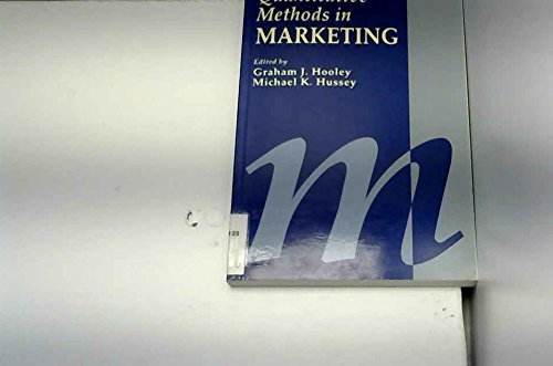 Book Quantitative Methods in Marketing free Book Quantitative Methods in Marketing free