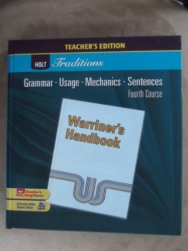 Book Warriner's handbook: Grammar, Usage, Mechanics, Sentences, 4th Course, Teacher's Edition free