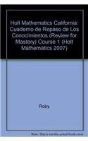 Book Holt Mathematics California: Cuaderno de Repaso de los Conocimientos (Review for Mastery) Course 1 free