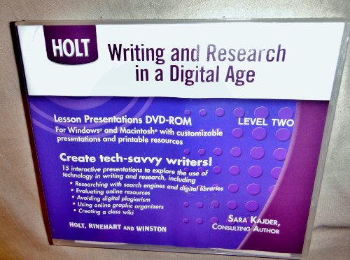 Book Holt Writing and Research in a Digital Age/Level Two free