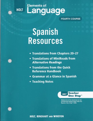Book Spanish Resources Eolang 2009 Gr 10 free