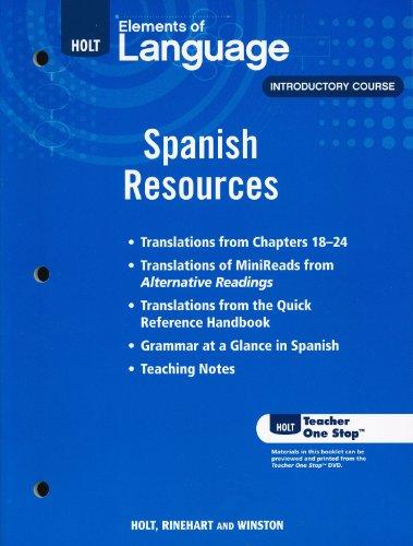 Book Spanish Resources Eolang 2009 Gr 6 free
