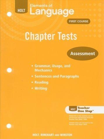 Book Holt Elements of Language First Course Chapter Tests free