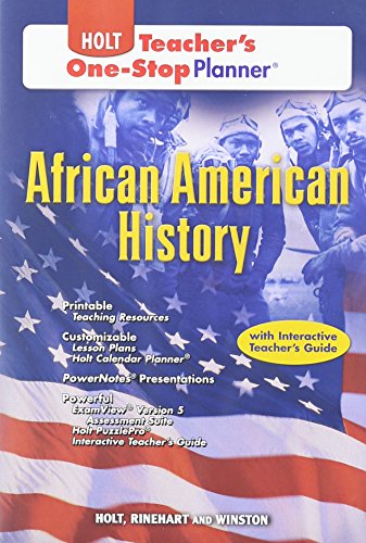 Book Holt African American History Teacher's One Stop Planner free