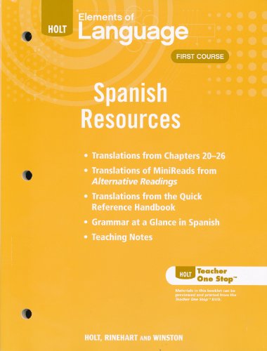 Book Spanish Resources Eolang 2009 G7 free