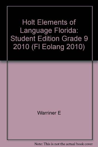 Book Holt Elements of Language Florida: Student Edition Grade 9 2010 free