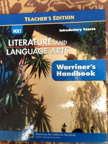 Book Holt Literature & Language Arts: Warriner's Handbook, Introductory Course, Teacher's Edition free