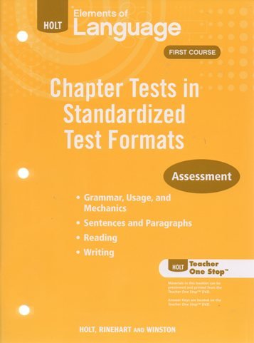 Book 2009 Holt Elements of Language Standardized Chapter Tests free