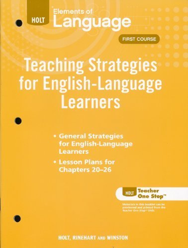 Book Teaching Strategies for English Language Learners, Grade 7, 1st Course (Elements of Language) free