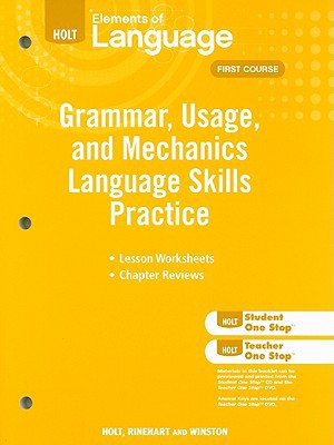 Book Elements of Language: Grammar Usage and Mechanics Language Skills Practice Grade 7 free
