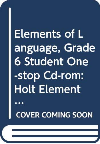 Book Elements Of Language, Grade 6 Student One-stop Cd-rom: Holt Elements Of Language Florida free