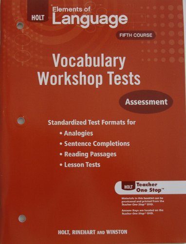 Book Holt Traditions Vocabulary Workshop: Vocabulary Workshop Tests free