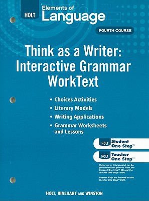 Book Elements of Language: Think As A Writer Interactive Writing Worktext Grade 10 free