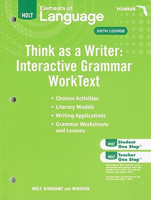 Book Holt Elements Of Language Florida: Think As A Writer Work Test Grade 12 free