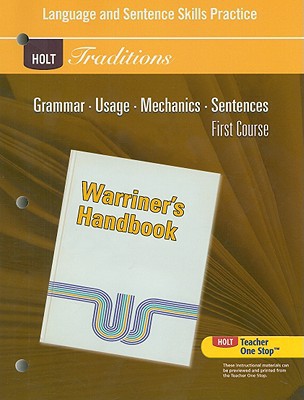 Book Holt Traditions Warriner's Handbook: Language and Sentence Skills Practice First Course Grade 7 free