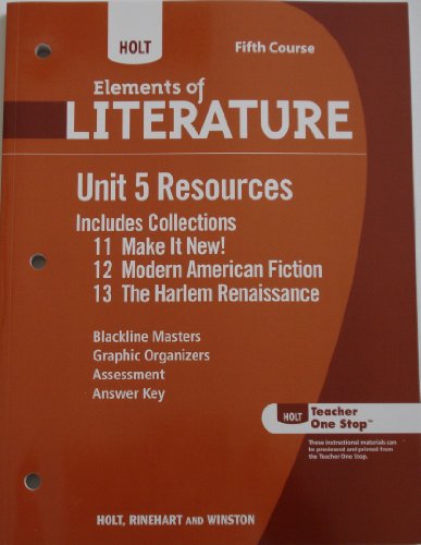 Book Holt Elements of Literature: Unit 5 Resources Grade 11 free