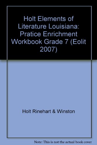 Book Elements of Literature: Pratice Enrichment Workbook Grade 7 free