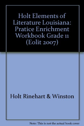 Book Elements of Literature: Pratice Enrichment Workbook Grade 11 free