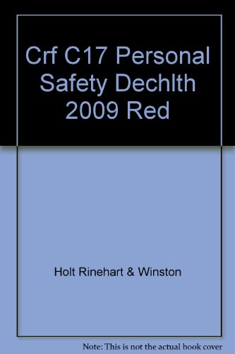 Book Decisions for Health: Chapter Resource File Level Red Chapter 17: Your Personal Safety free