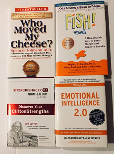 Book 4 Books! 1) Who Moved My Cheese 2) Fish 3) Strengthsfinder 2.0 4) Emotional Intelligence 2.0, free