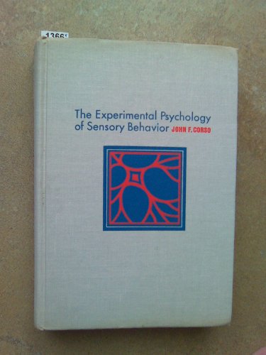 Book Experimental Psychology of Sensory Behaviour free