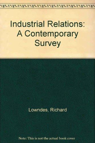 Book Industrial relations: A contemporary survey free