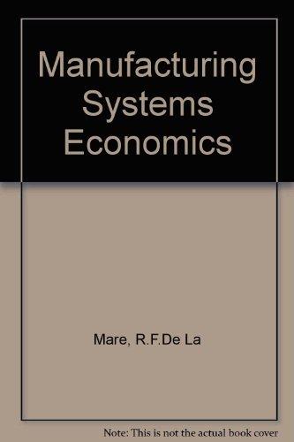 Book Manufacturing Systems Economics free