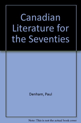 Book Canadian literature in the 70's free