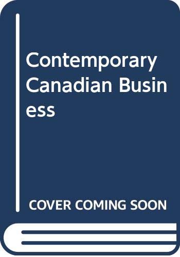 Book Contemporary Canadian Business free